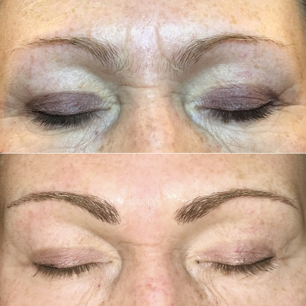 3D Eyebrow Embroidery Before and After